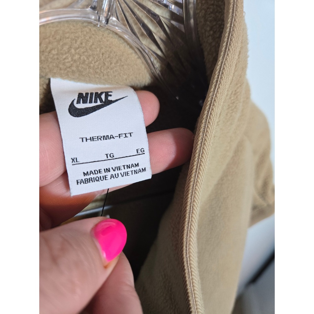 Nike Therma-FIT Mens Full Zip Fleece Vest Khaki Tan XL DQ4830-247 - Picture 4 of 8